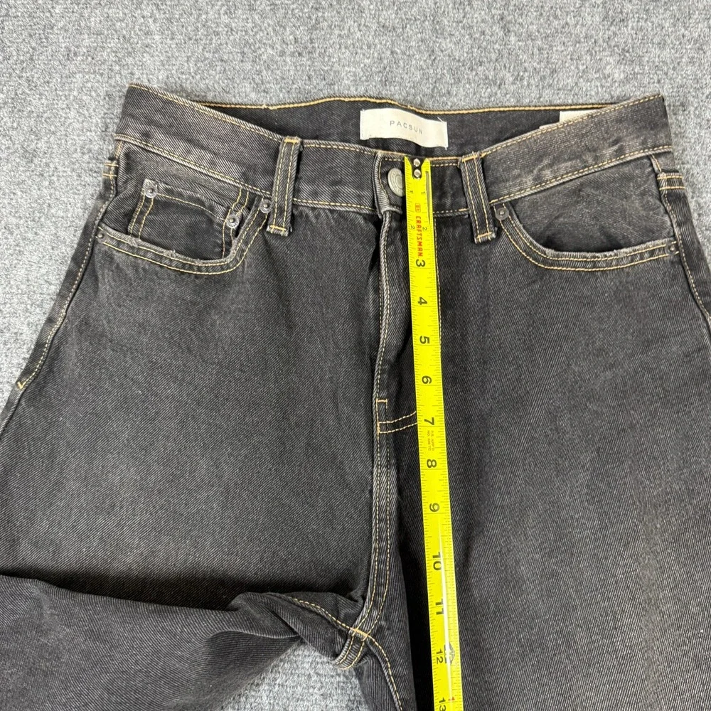 Pacsun Extreme Baggy Jeans Mens 28x30 Black Heel Drag Rigid Non Stretch Skater